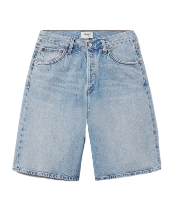 Agolde Light Blue Baggy V-short Bermuda Shorts