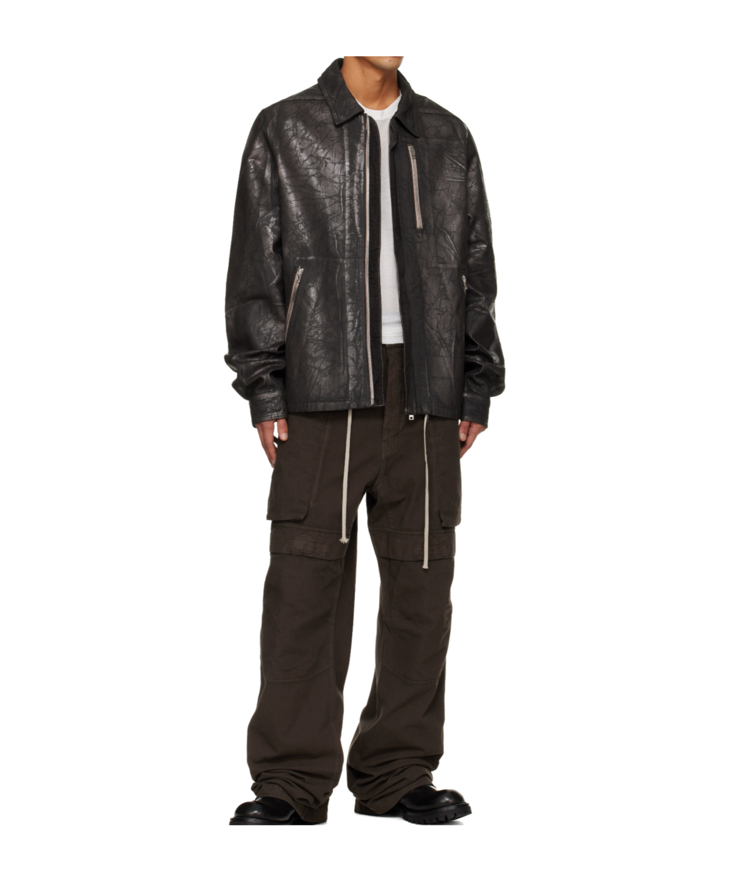 Rick Owens Drkshdw Invisible Zipper Denim Jacket In Black