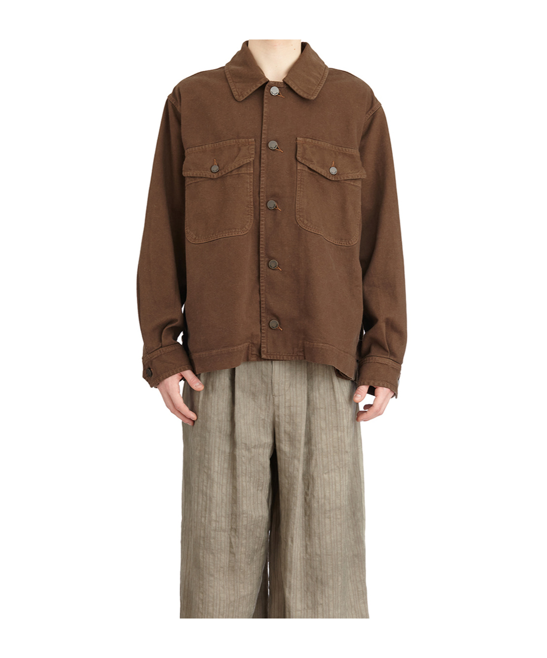 Uma Wang Javari Shirt Jacket In Green