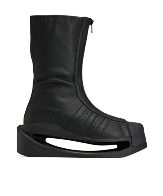 Y-3 Zip-front Platform Boots In Black