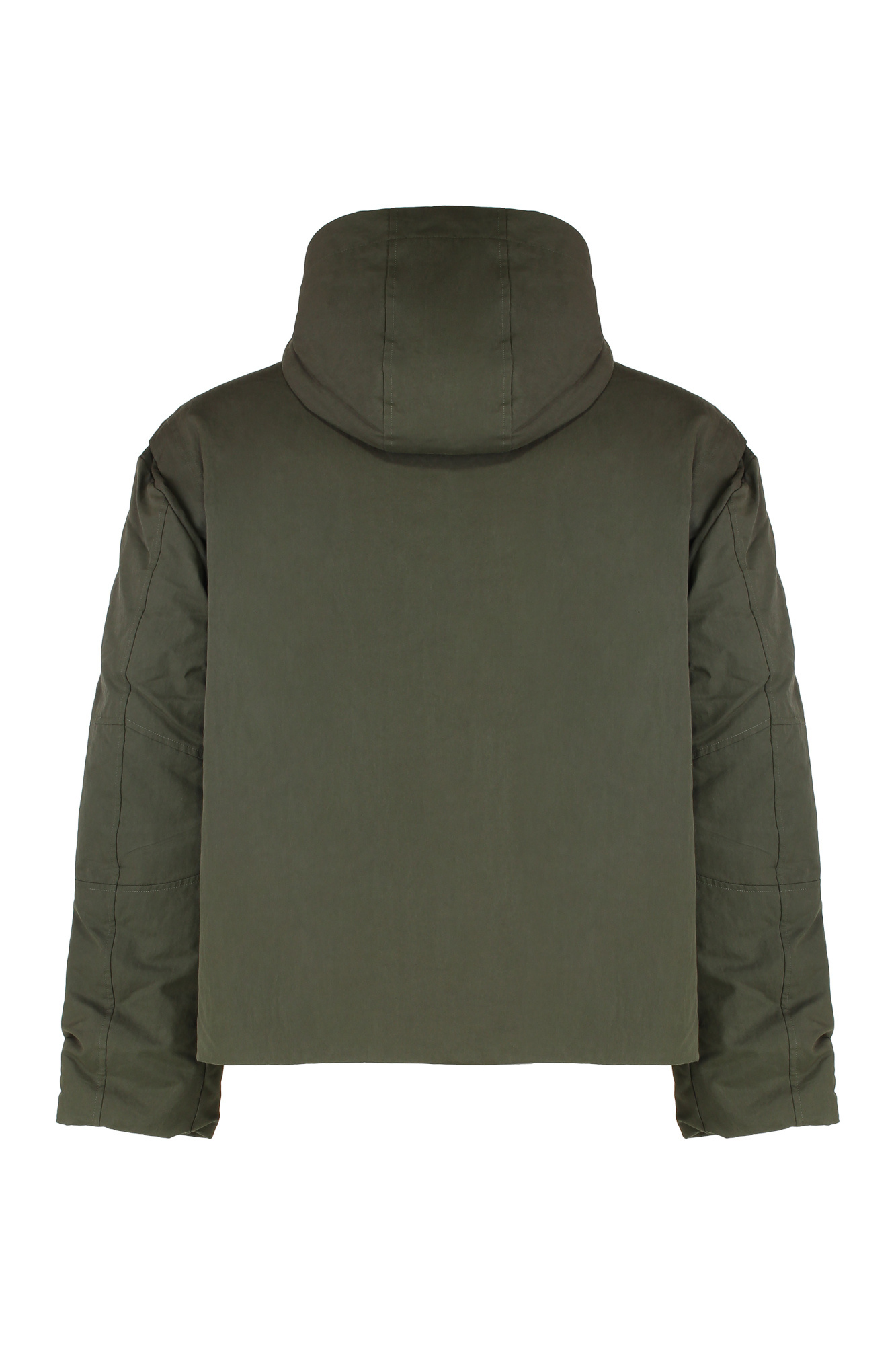 K-way Short Parka Guillermo With Hood In Green