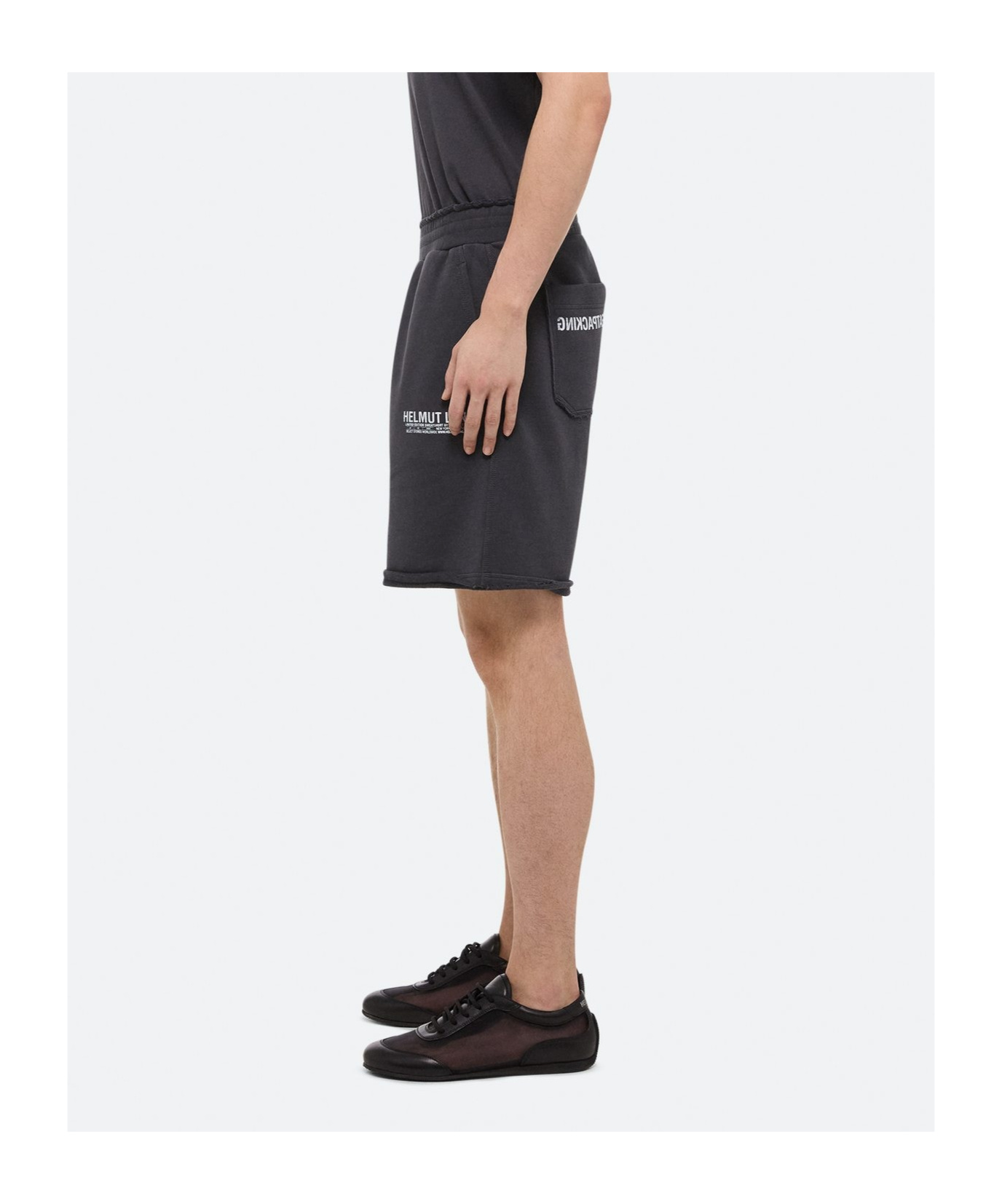 Helmut Lang Elastic Waist Shorts In Black