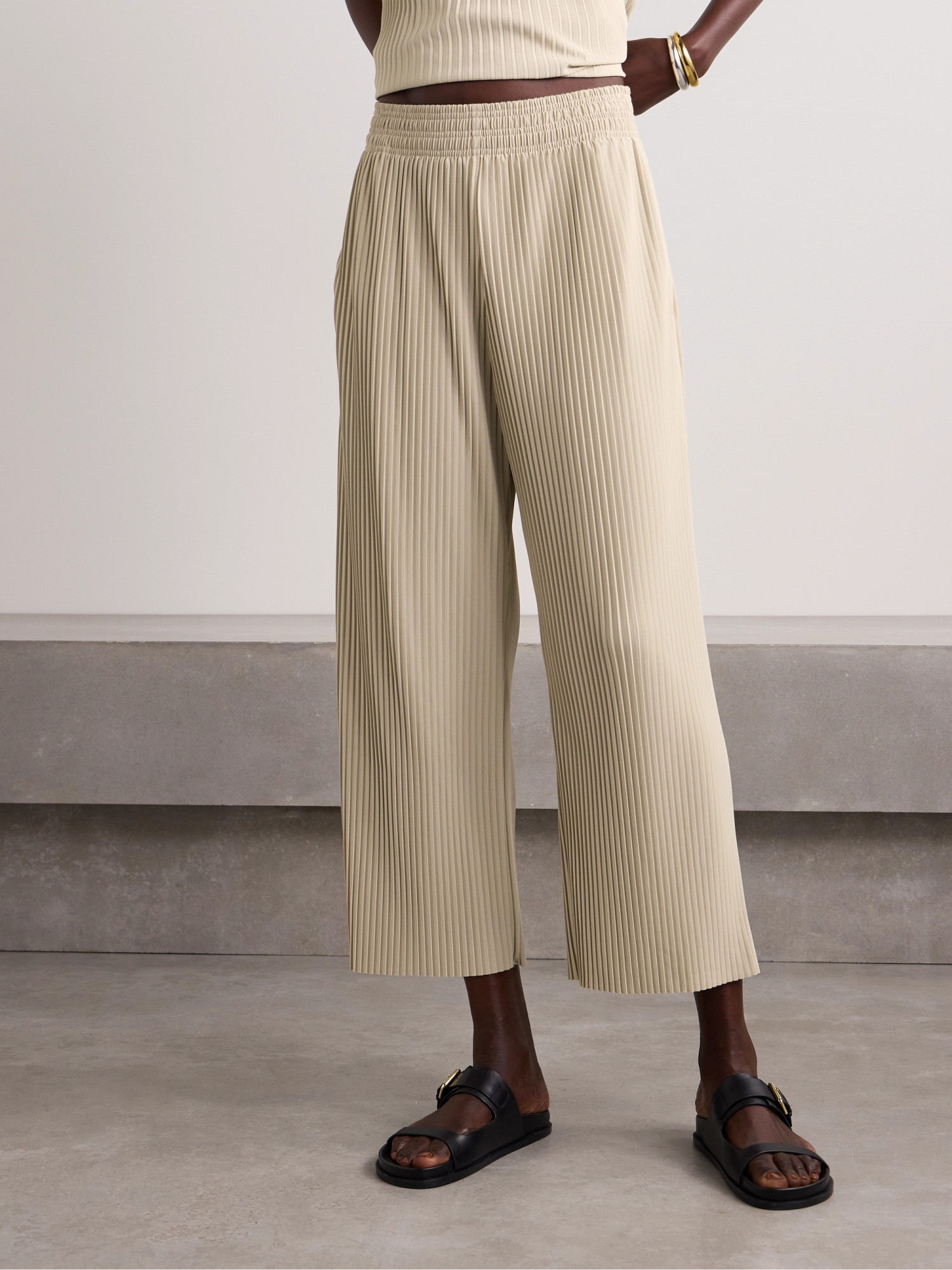 Max Mara Elastic Waist Casual Pants In Nude