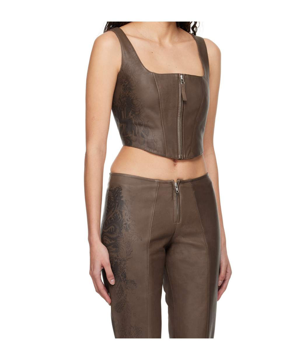 Shop Jean Paul Gaultier Sleeveless Vest In Brown