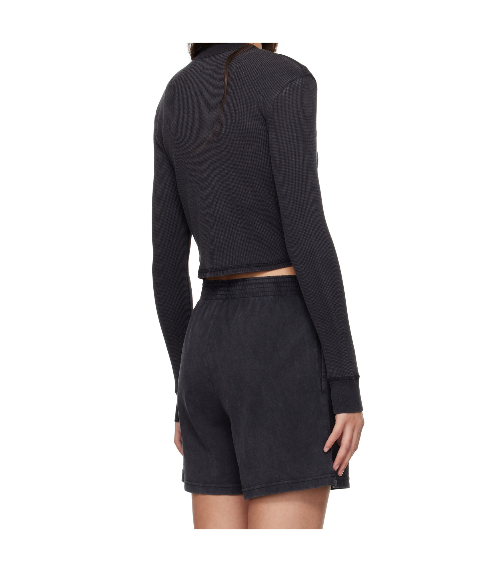 Alexander Wang Long-sleeved Knitted Cardigan In Black