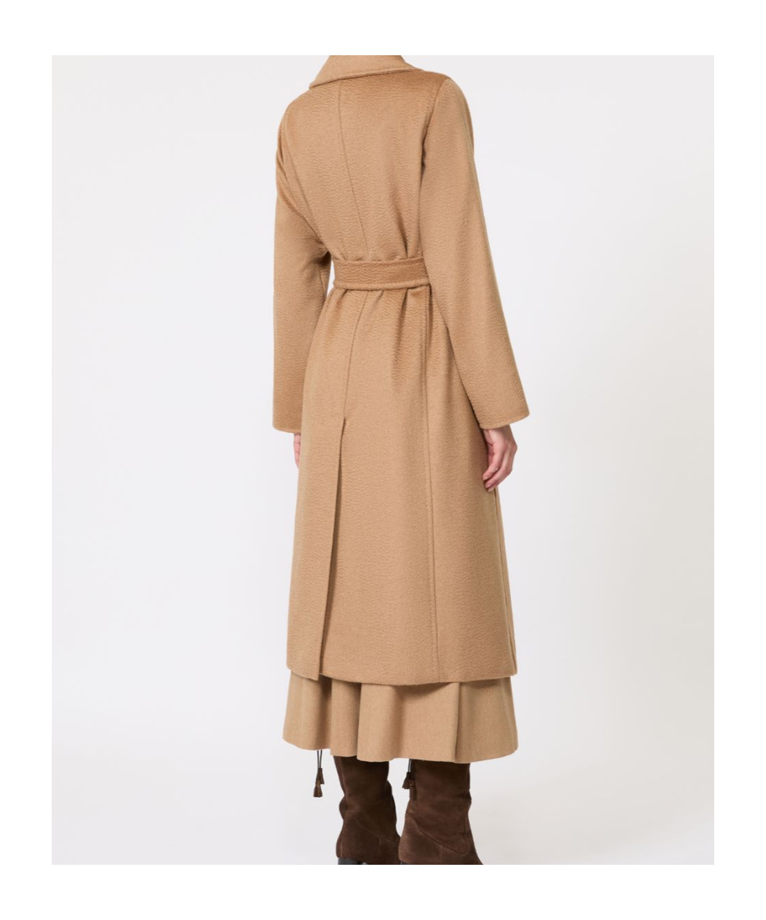 Max Mara Cashmere And Wool Lace Coat In Brown