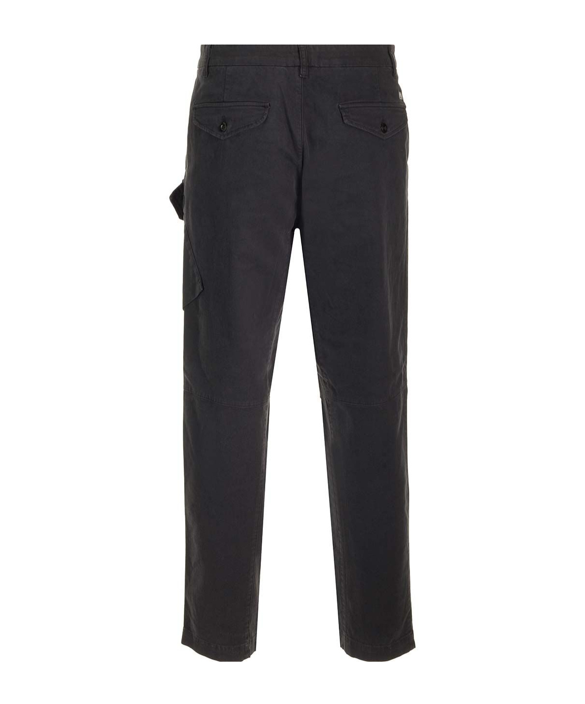 C.p. Company Stretch Sateen Loose Chino Pants Trousers Black In Dark Gray