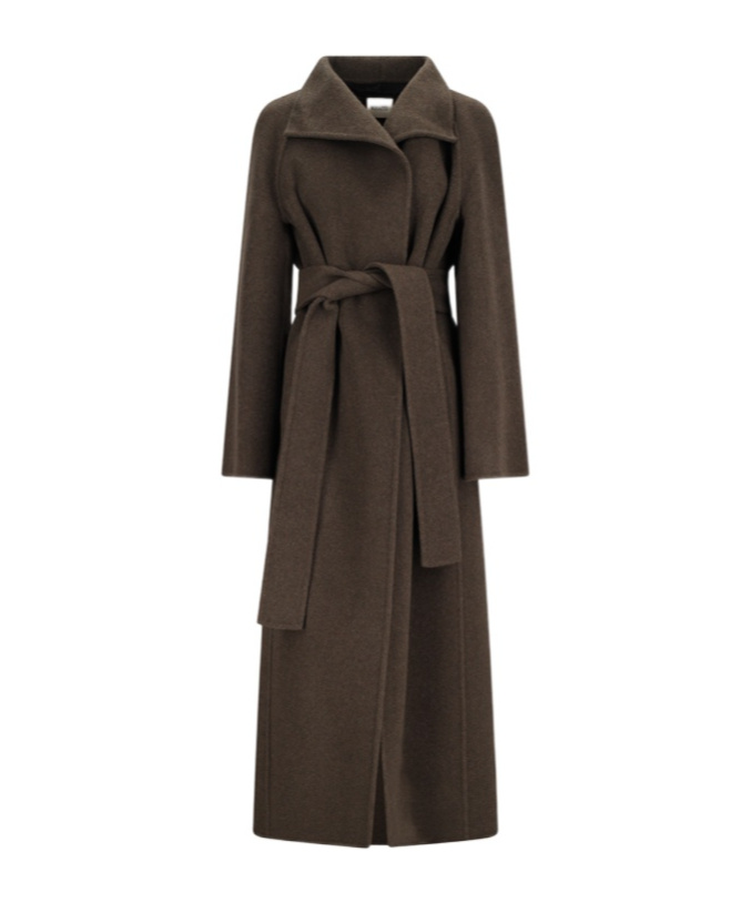 Khaite Lapel Coat In Brown
