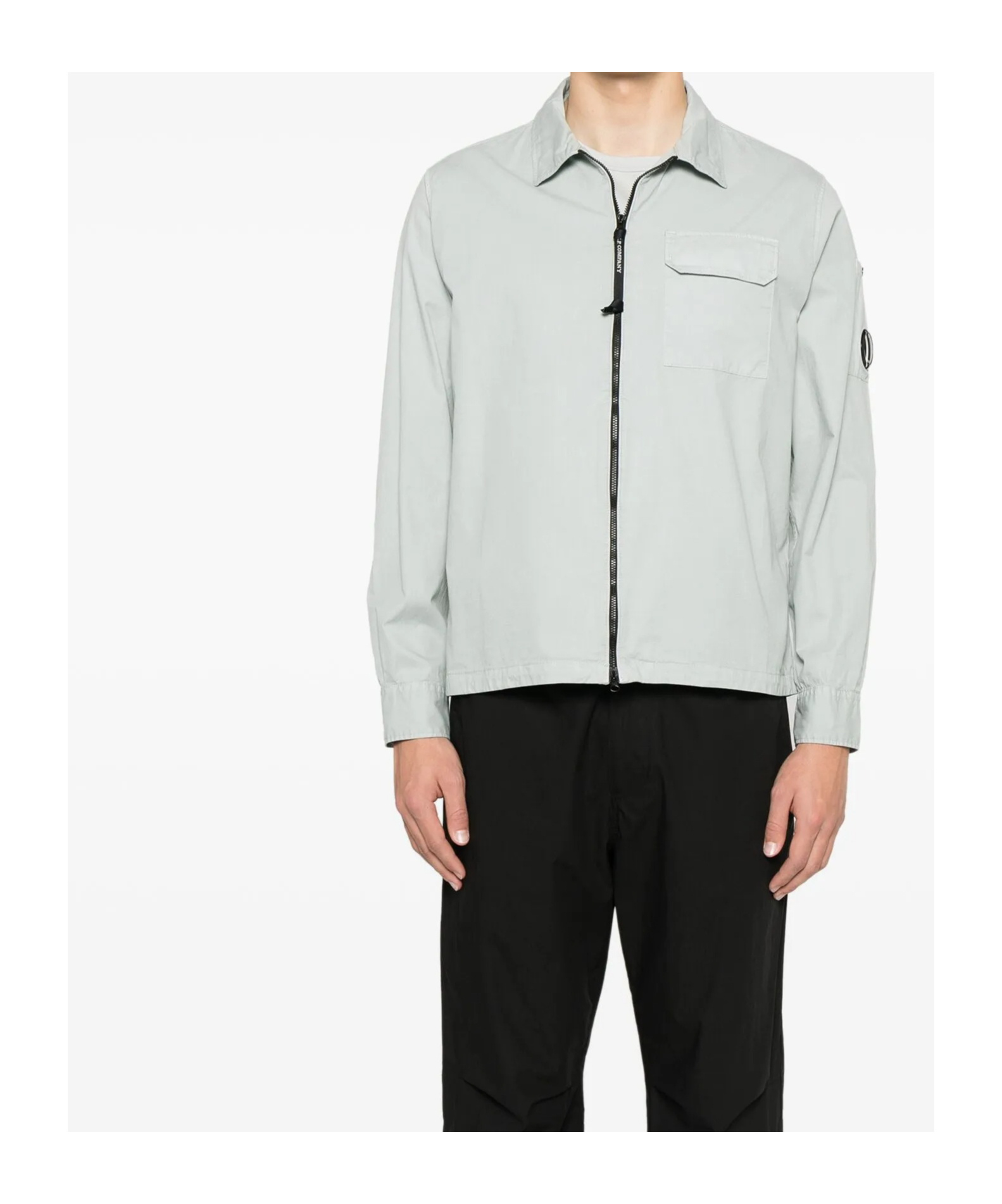 C.p. Company Lens-detailed Jacket In White
