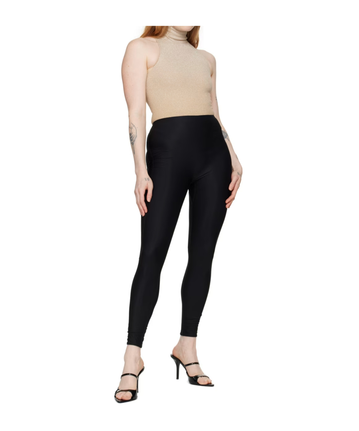 Wolford Beige Fading Shine Bodysuit In Multi