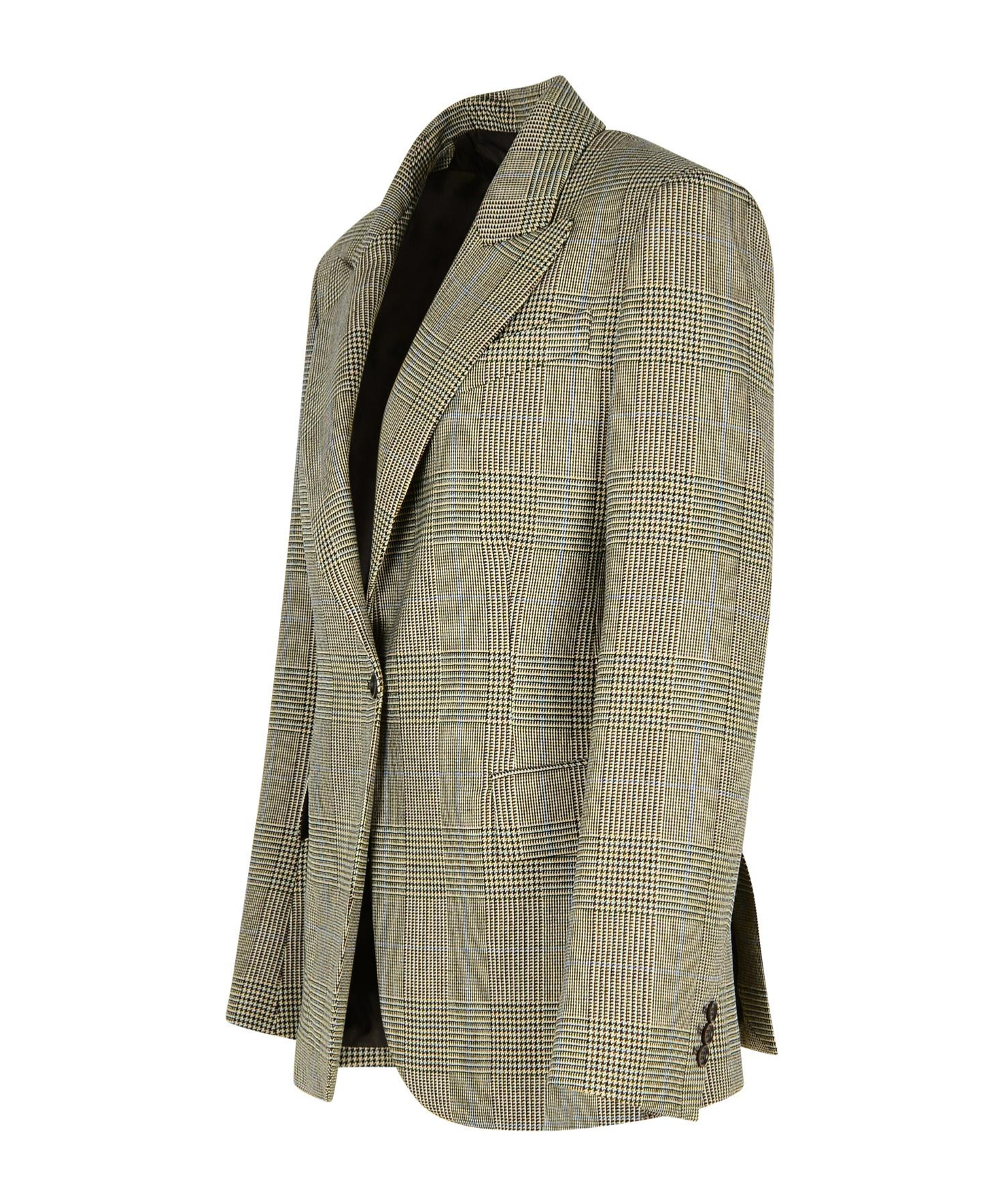 Shop P.a.r.o.s.h . Checked Single-breasted Blazer In Green