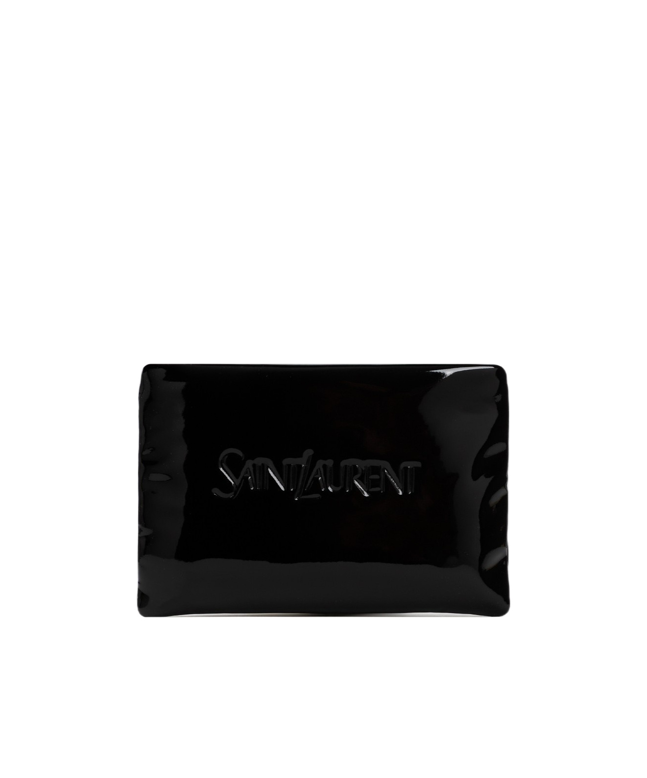 Saint Laurent Men Patent Leather Pouch In Black