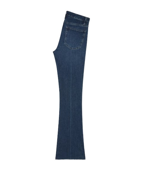 FRAME FRAME LE CROP MINI BOOT CASCADE FLARED JEANS