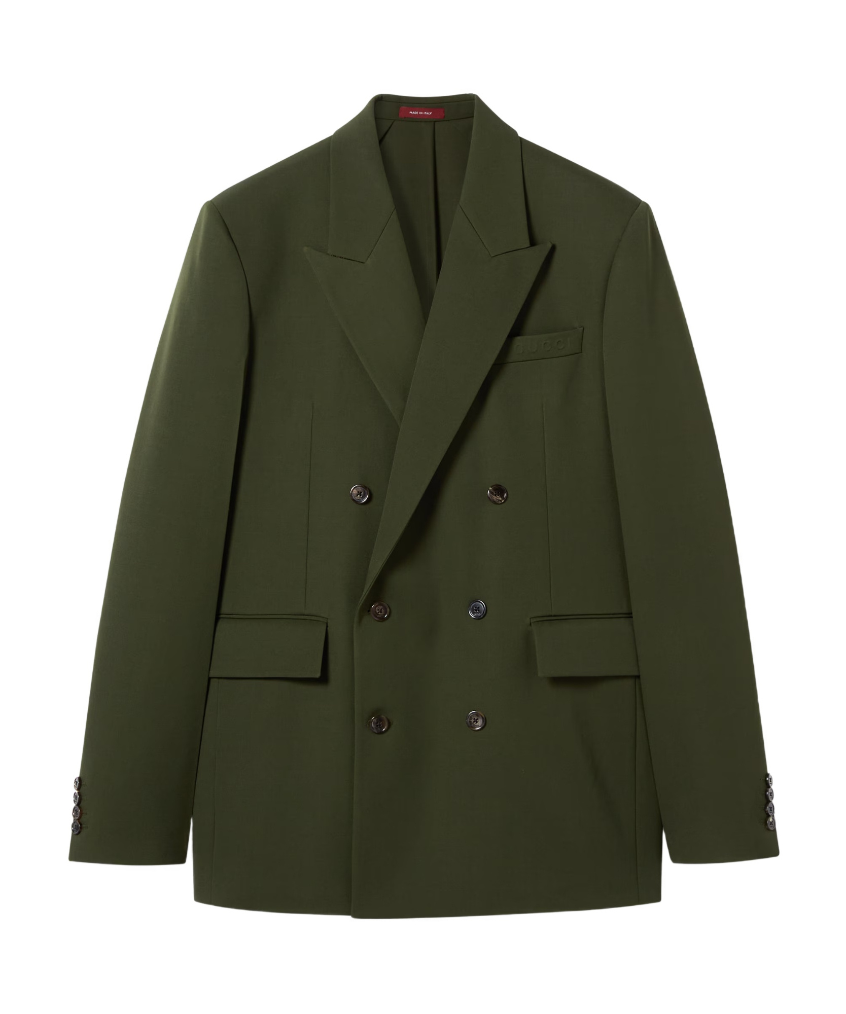 Gucci Double-breasted Light Wool Gabardine Jacket