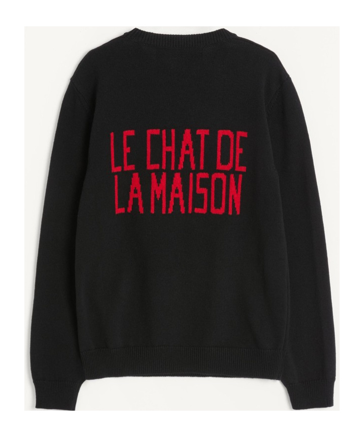 Valentino Garavani Sweater With Le Chat De La Maison Patch In Black