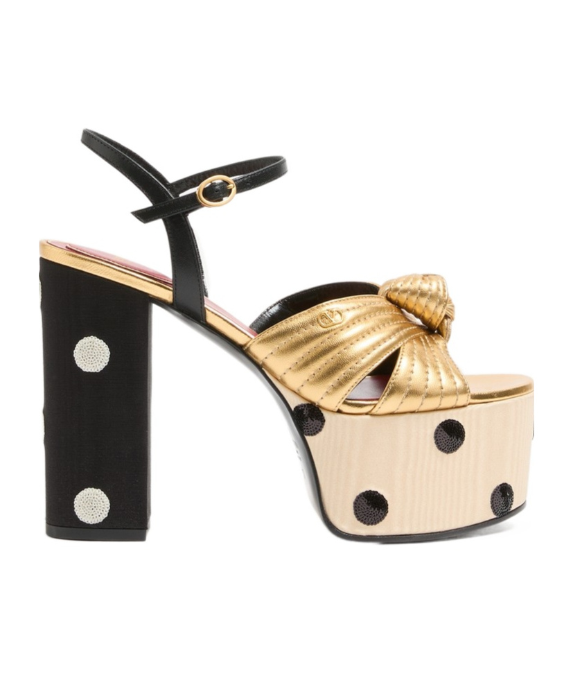 Valentino Platform Sandals With Chunky Heels In Black