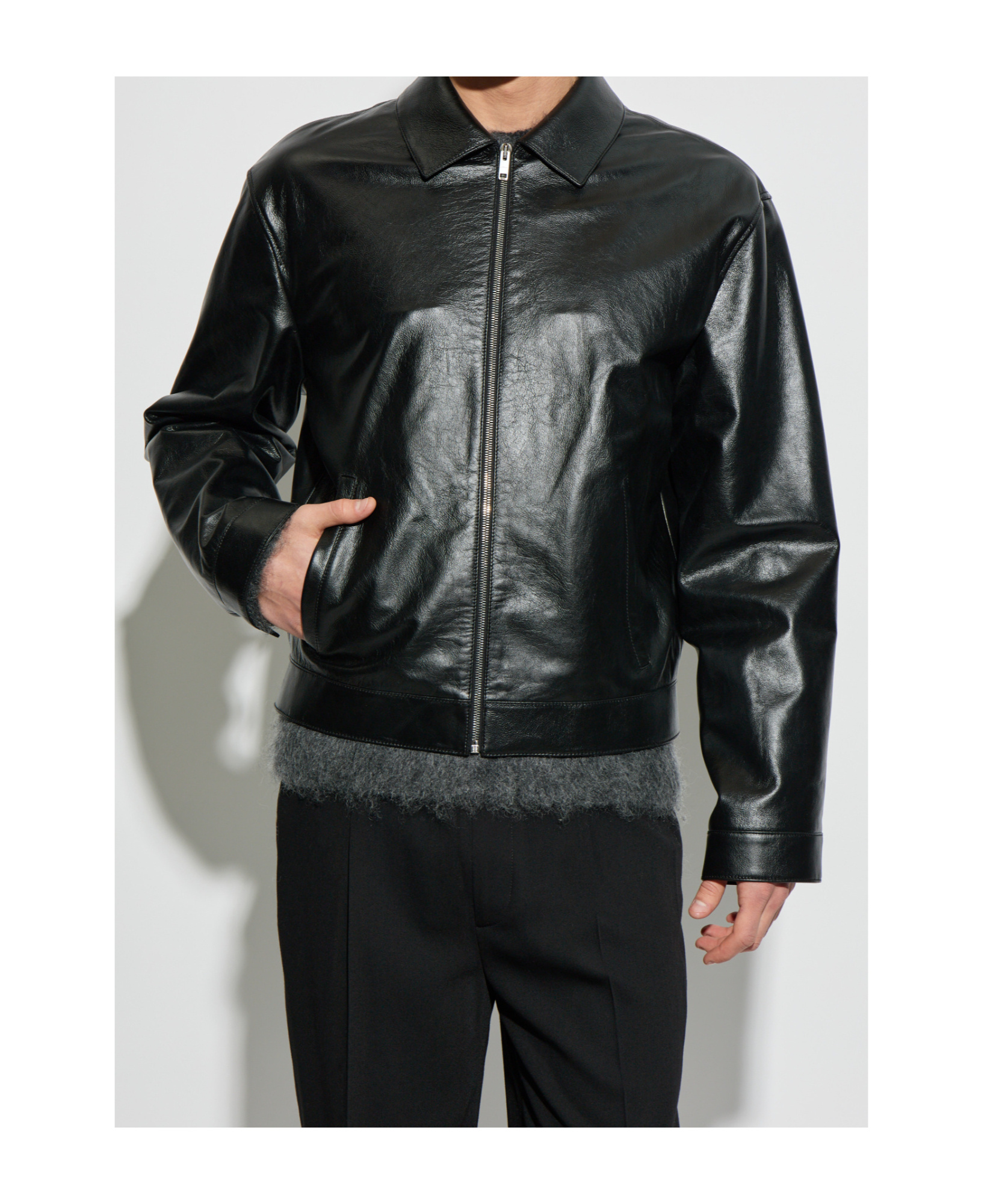 Givenchy Leather Jacket In Black