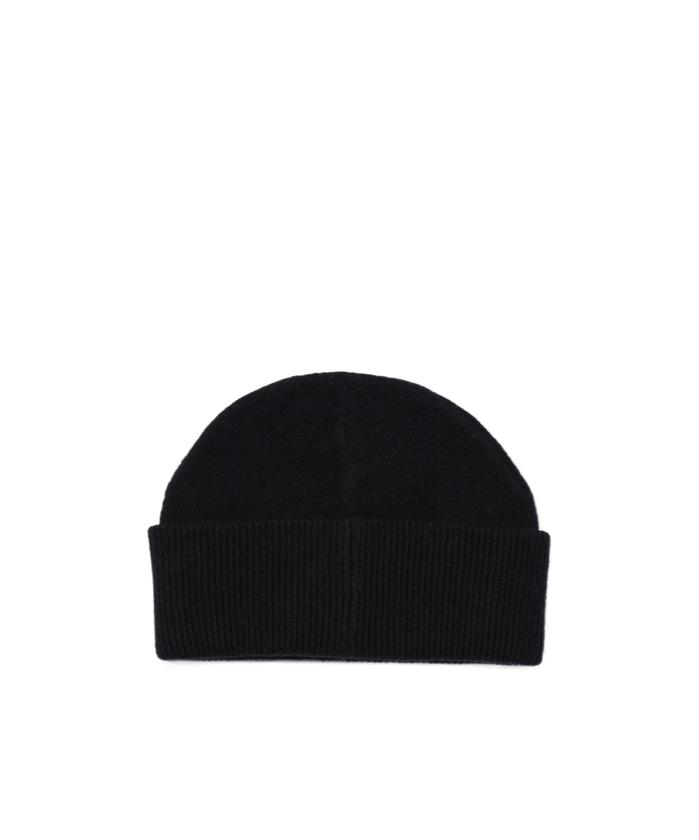 Emporio Armani Curled Pure Wool Cap In Black