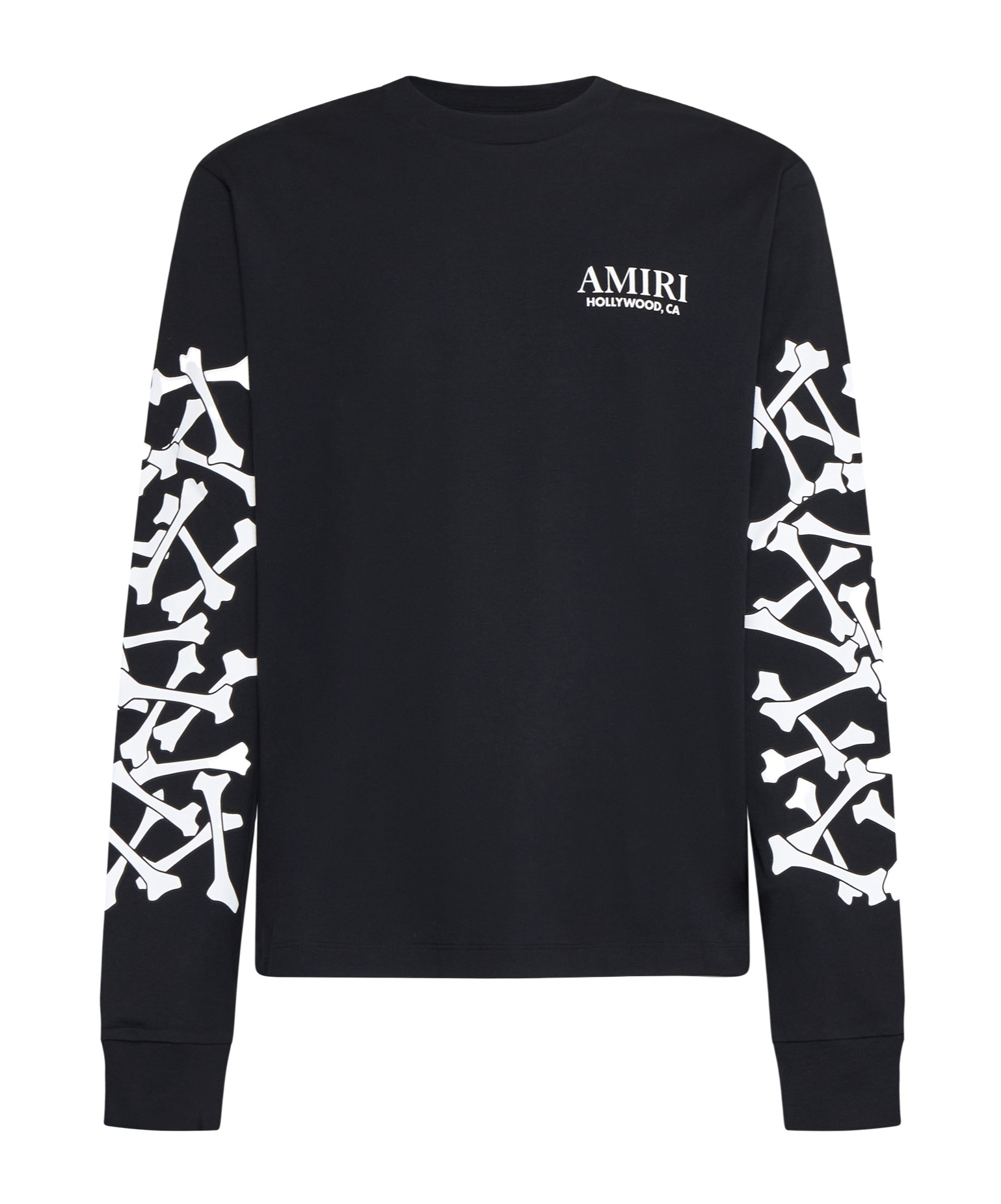史上一番安い Stacked Bones Amiri Cotton Black In T-shirt Sleeve Long トップス
