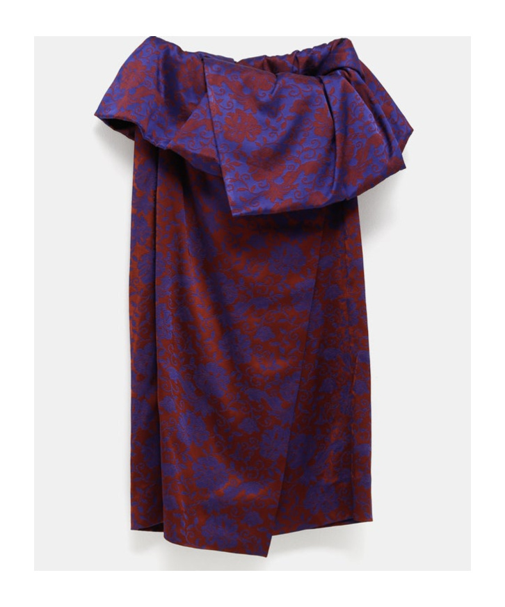 Dries Van Noten Santi Archive Floral Jacquard Satin Peplum Skirt In Multicolor