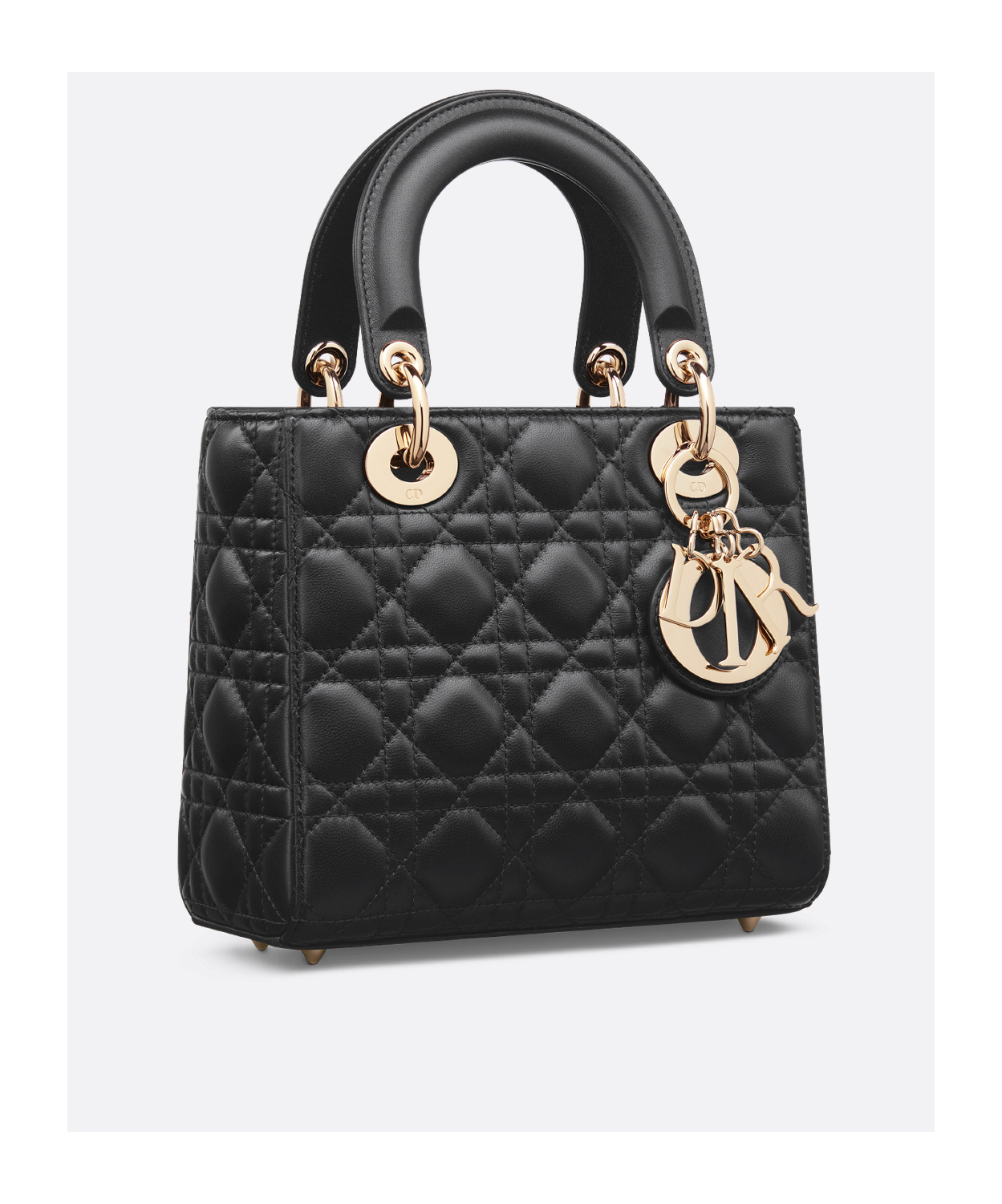 Dior Small Lady Handbag In Black