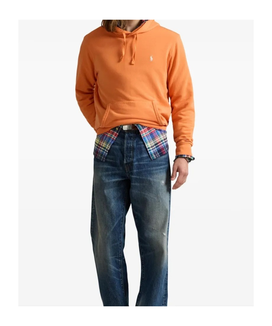 Polo Ralph Lauren Loopback Long-sleeve Sweatshirt In Orange