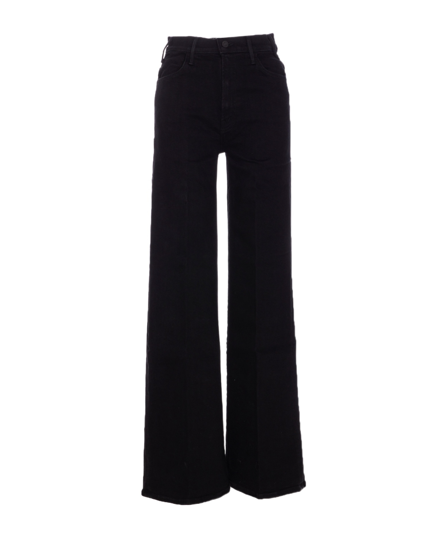 Mother The Hustler Roller Sneak Denim Jeans In Black