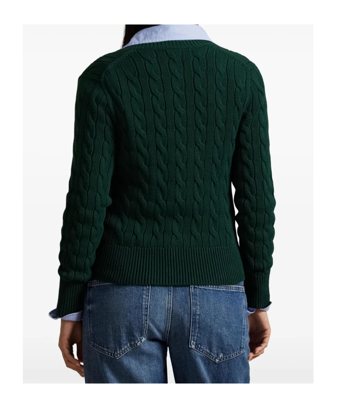 Polo Ralph Lauren Cable-knit Cardigan In Green