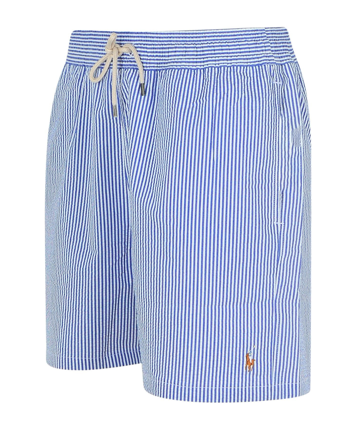 Polo Ralph Lauren Traveler Seersucker Swim Trunks In Blue