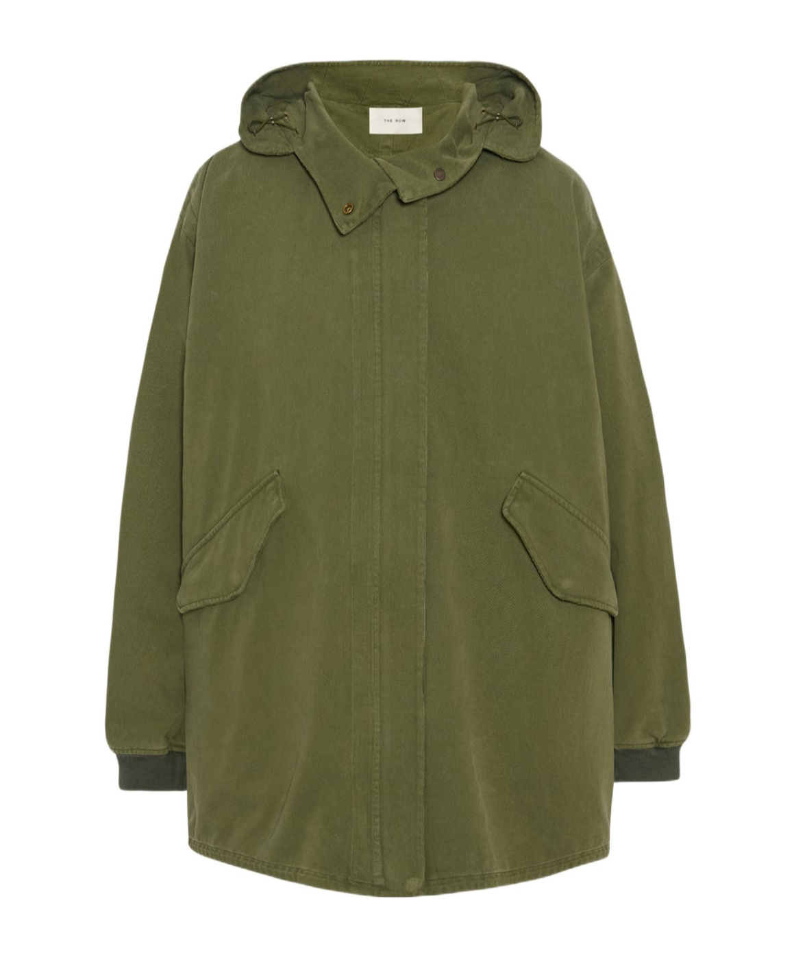 The Row Kemet Oversized Cotton-canvas Hooded Jacket In Green