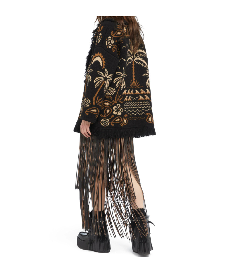 Alanui Glimpse Of Eden Wool And Cashmere Cardigan In Multi