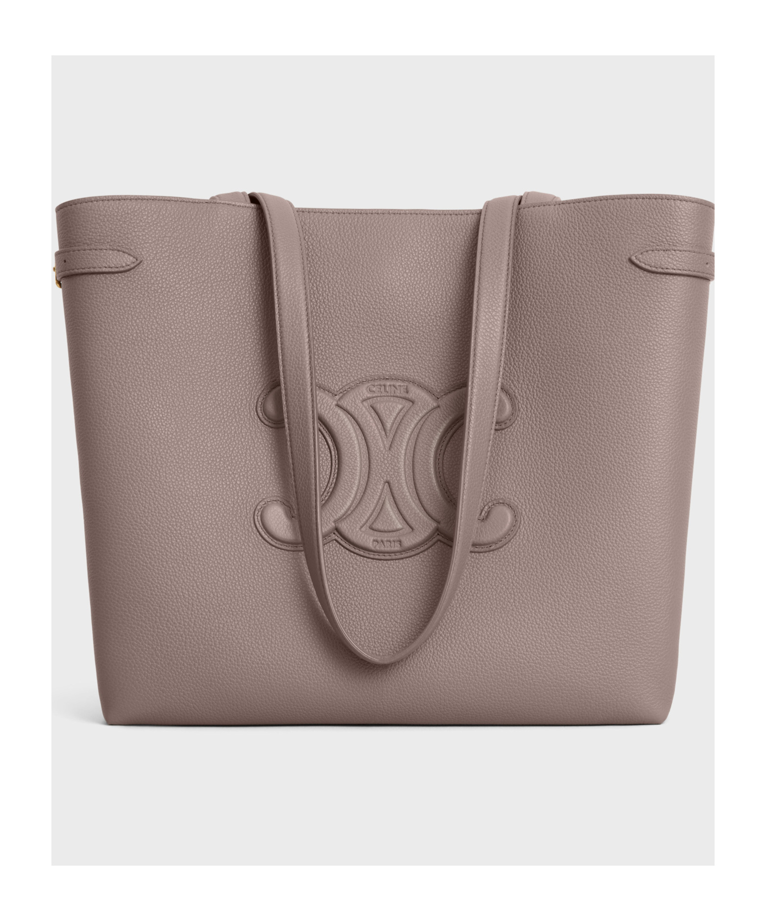 Celine Elegant Gray Leather Handbag For Women In Nude