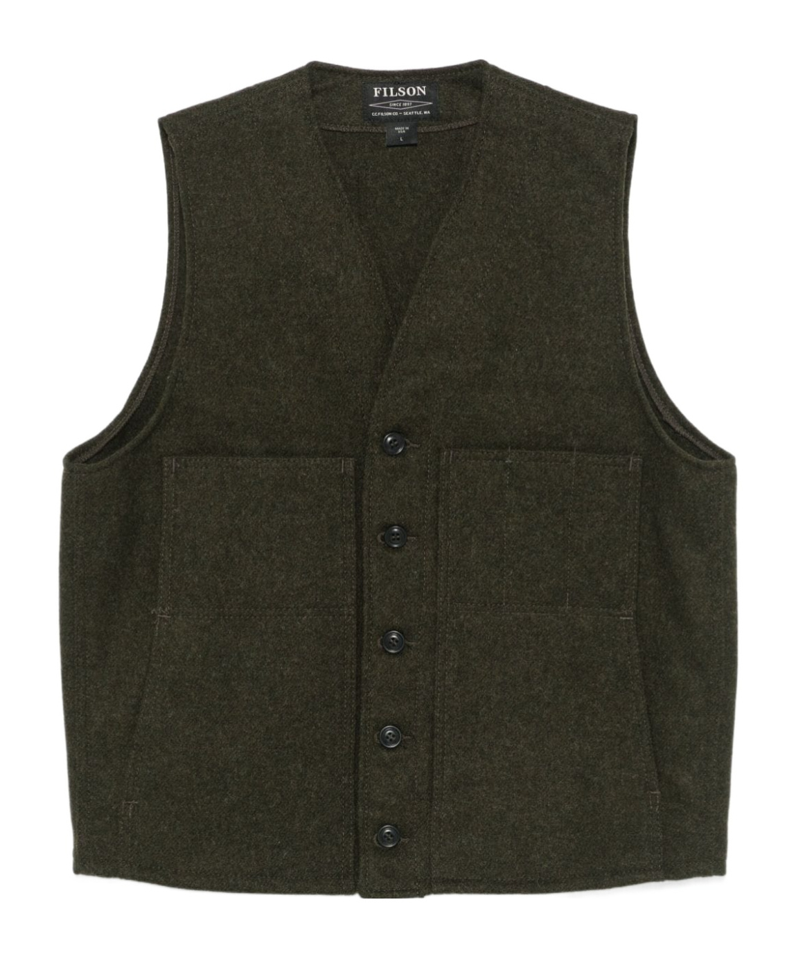 Filson Sleeveless Vest In Green