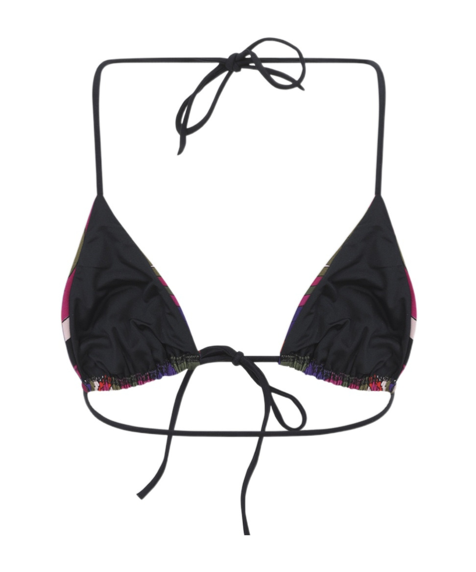 Pucci Triangle Top Adjustable Straps Bikini Set In Multi