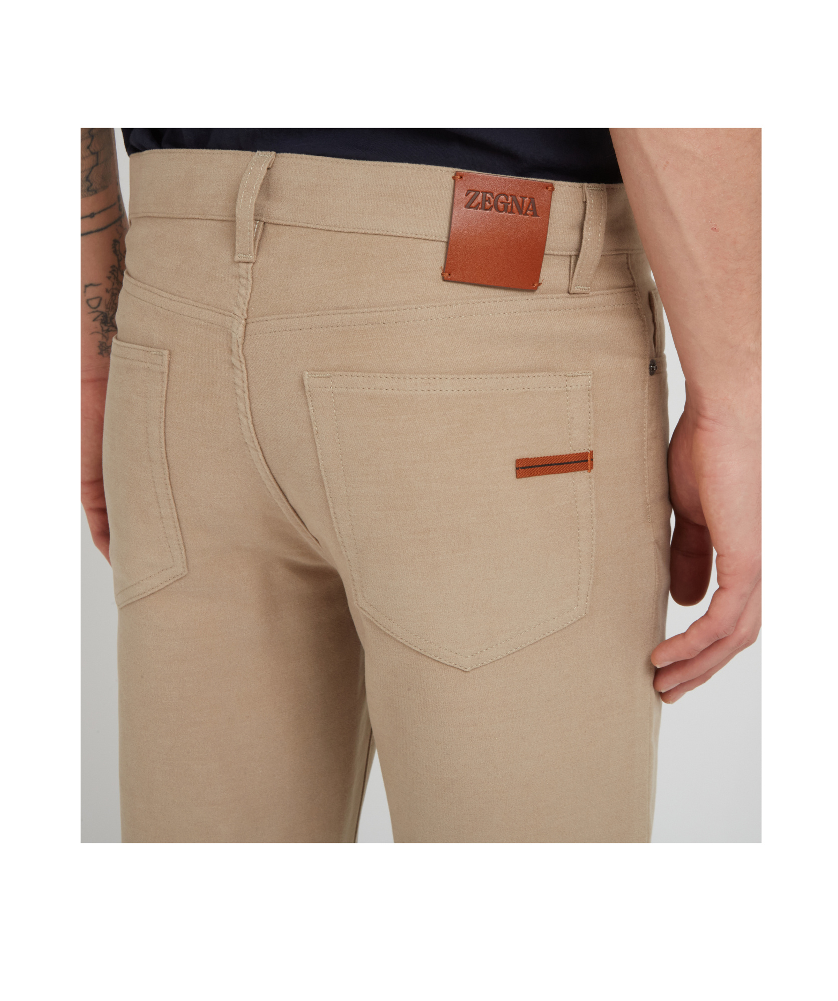 Zegna Belt-loop Casual Pants In Nude