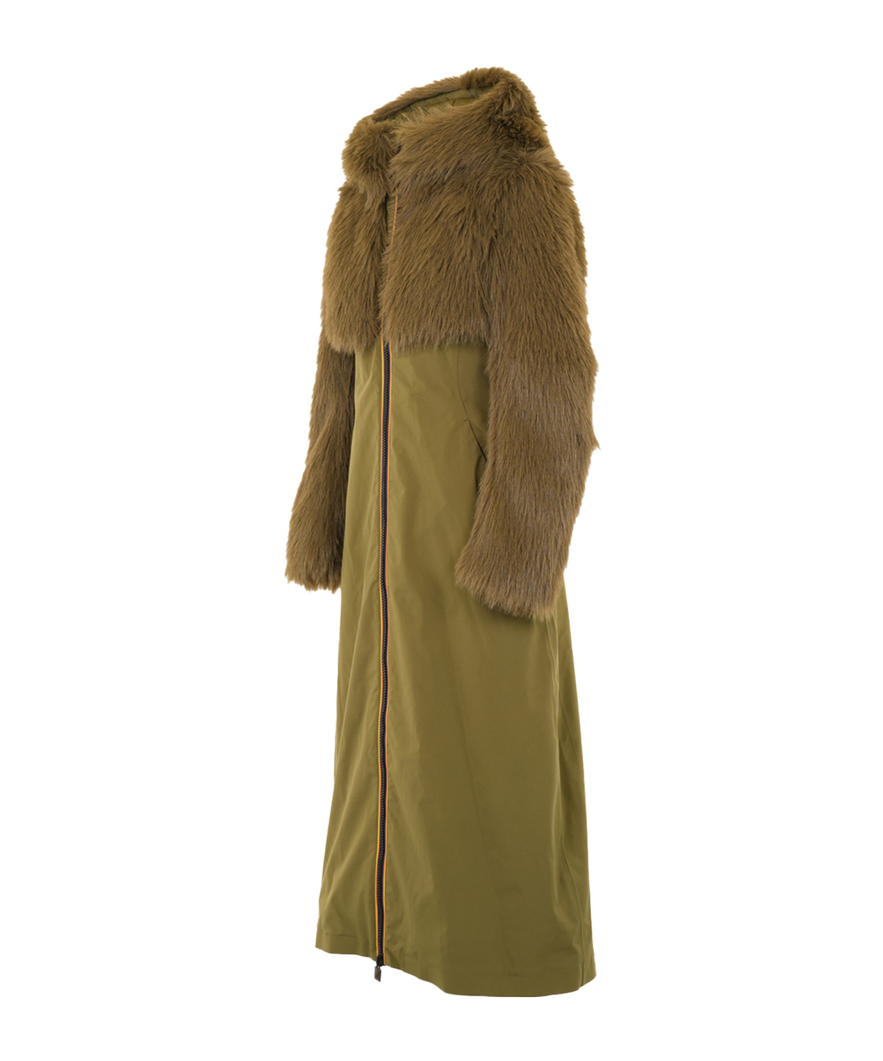 K-way Long-sleeved Coat In Green