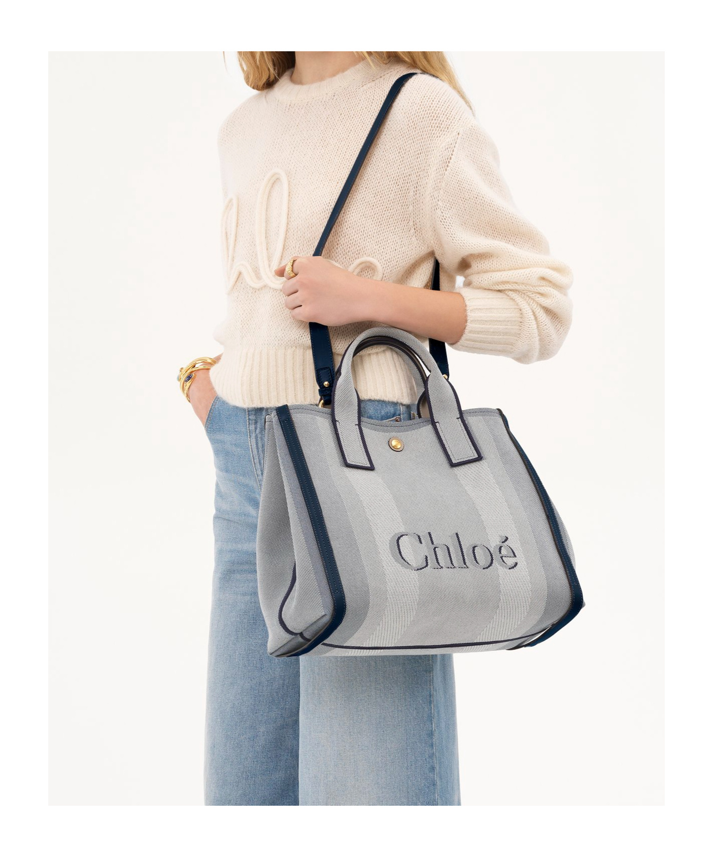 Chloé Carry Tote Bag In Gray