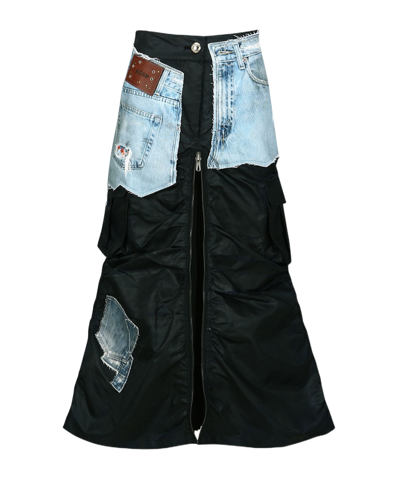 Andersson Bell Coated Midi Skirt In Navy Blue