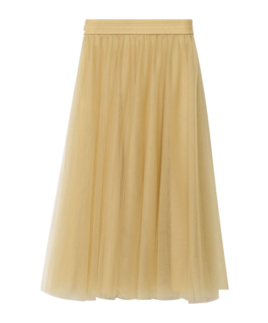 Fabiana Filippi Pleated Midi Skirt In Nude