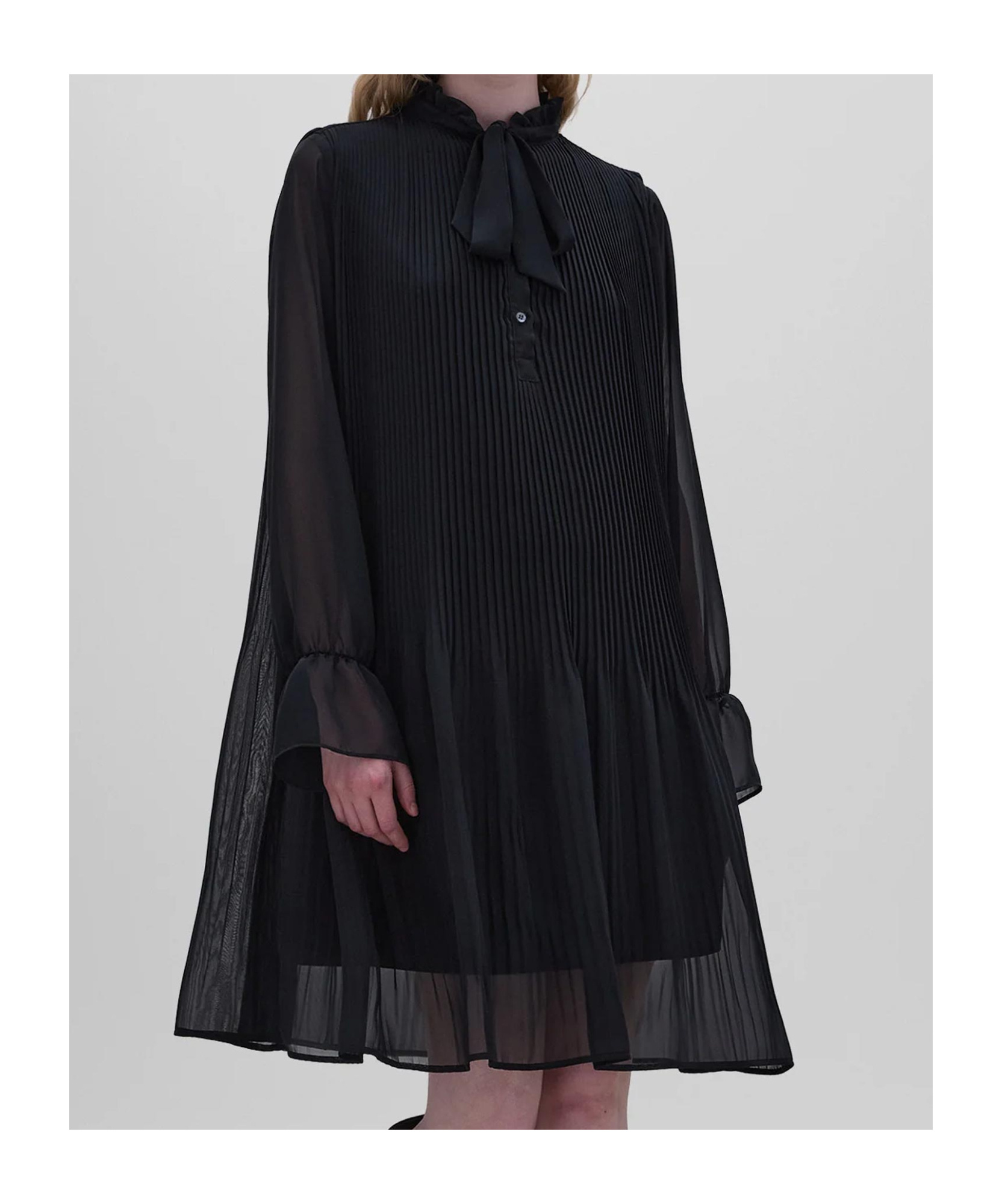 Aspesi Long Sleeve Pleated Dress