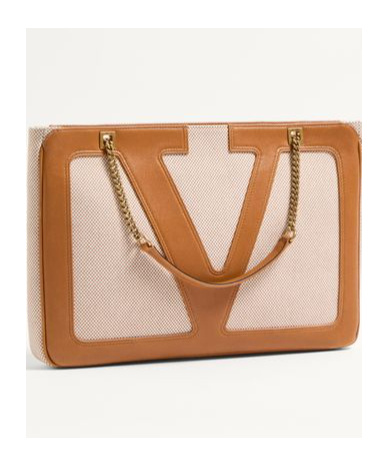 Valentino Medium Canvas And Leather Viva Superstar Tote Bag In Nude