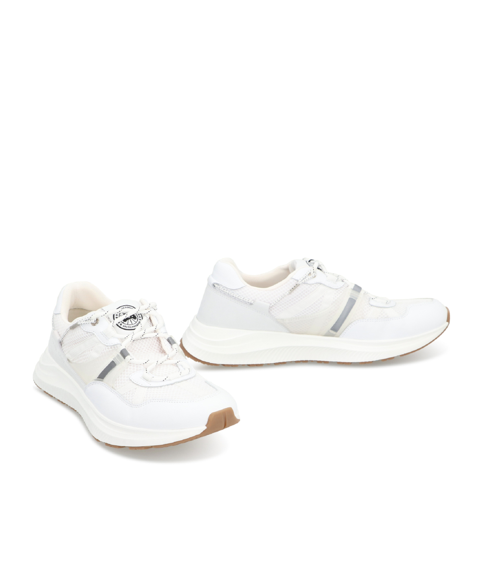 Canada Goose Cascade Leather Mesh Panel Sneakers In White