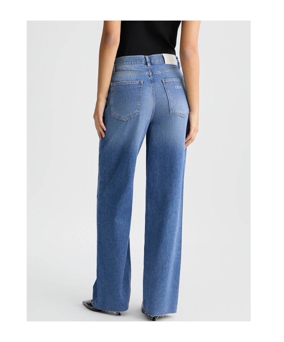 Liu •jo Liu Jo High-waisted Light Blue Jeans With Classic Five-pocket Design In Blue
