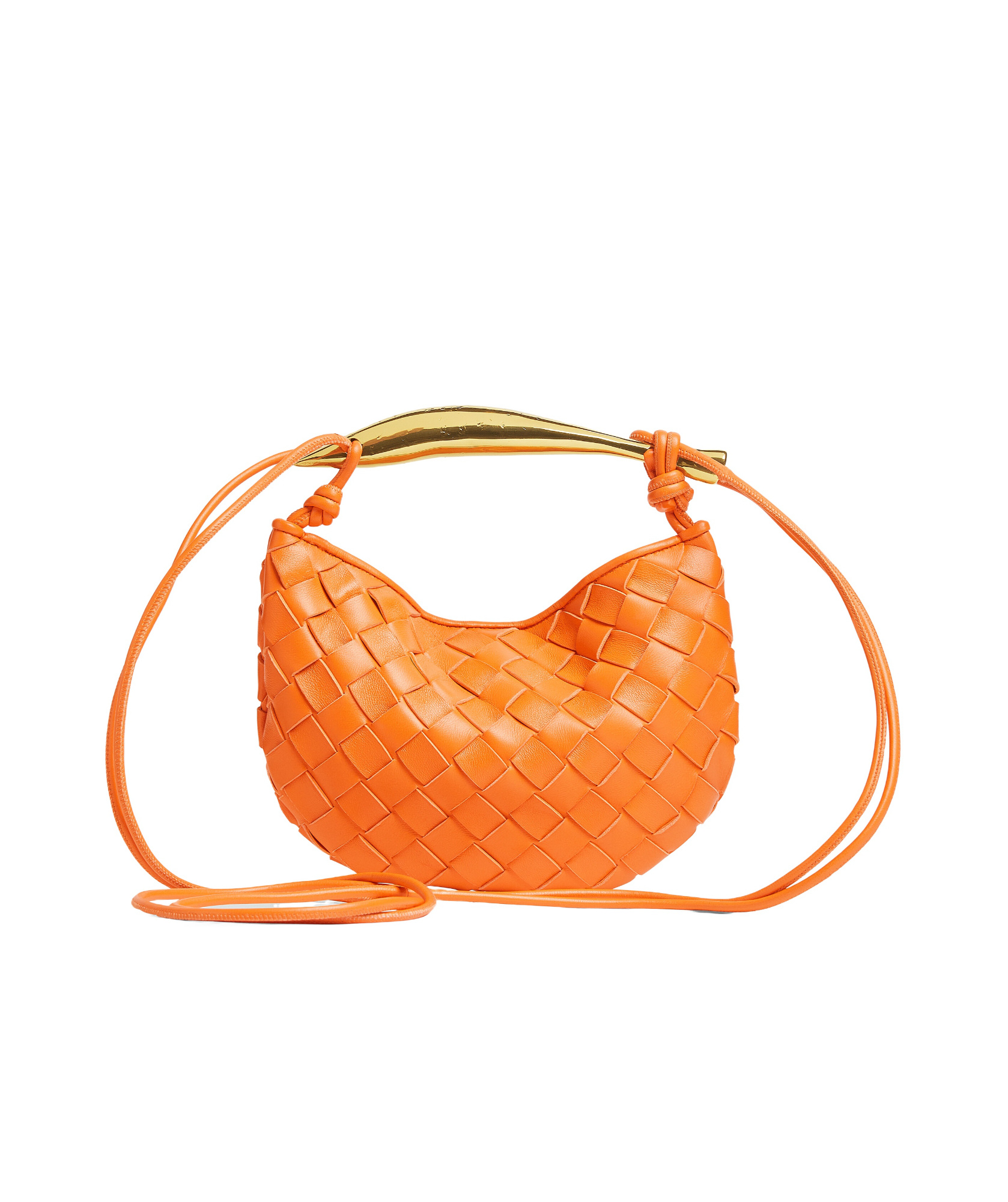 Bottega Veneta Mini Sardine Crossbody Bag In Orange
