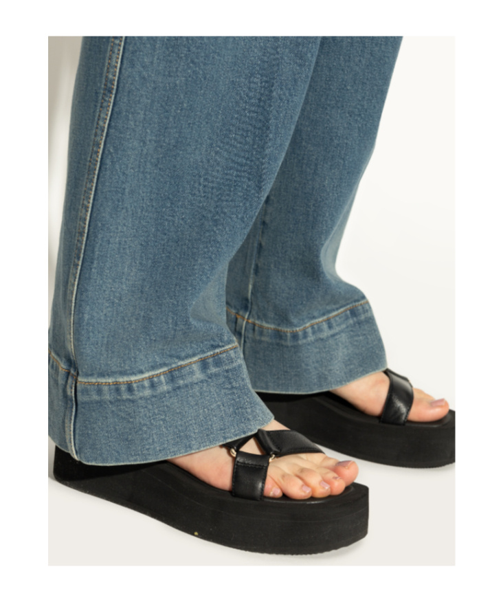 Tory Burch Round Toe Leather Platform Sandals With Ankle Strap In Black