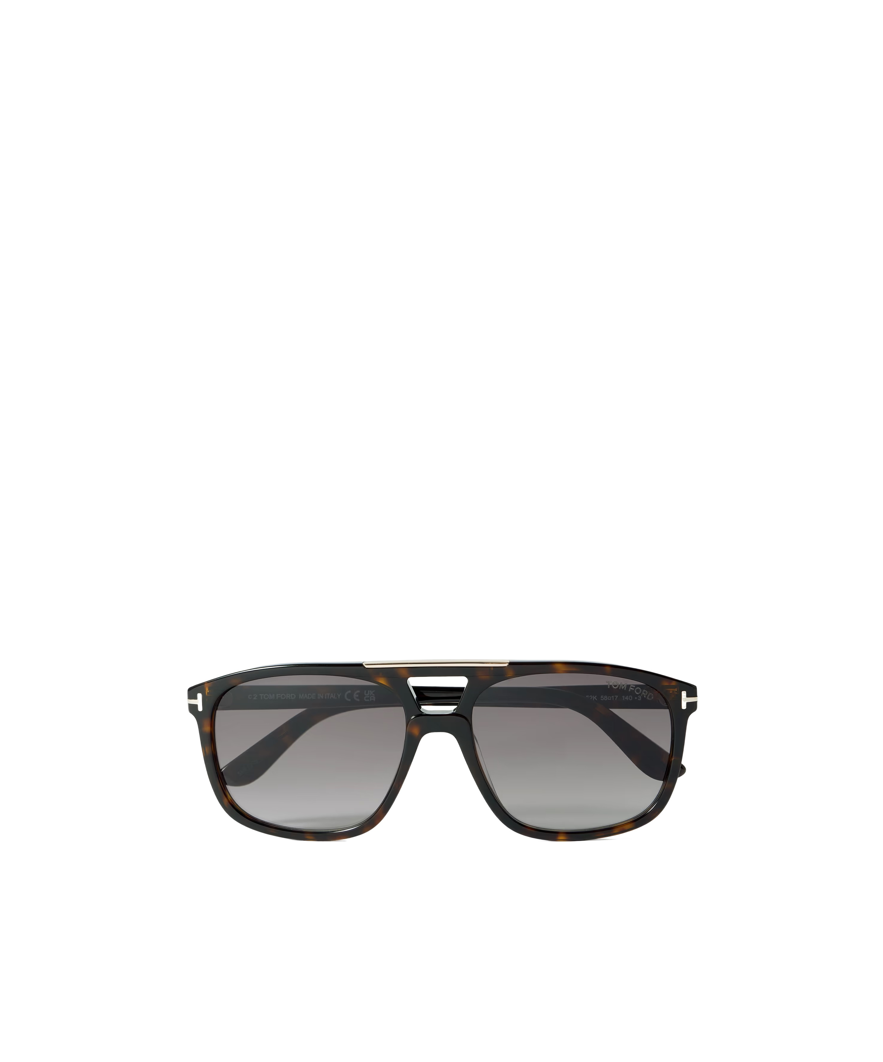 Tom Ford Briana Aviator-style Tortoiseshell Acetate Sunglasses In Black