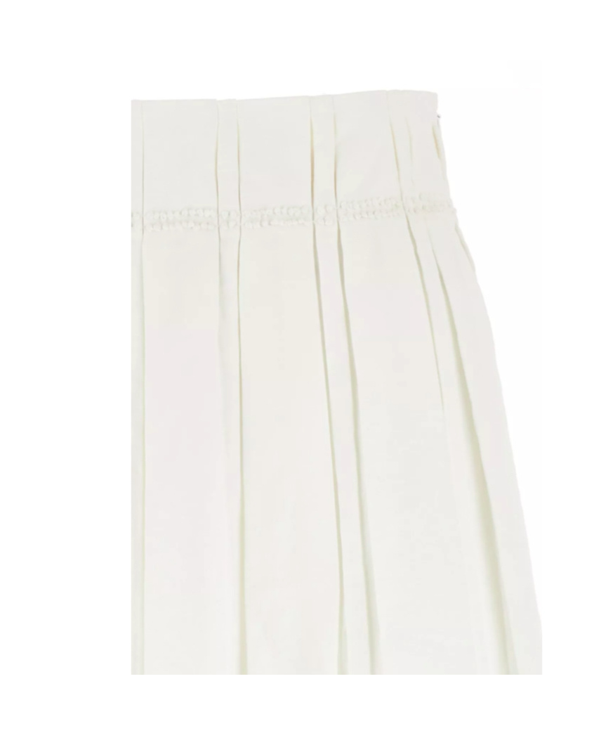 Shop Jil Sander Linen Skirt In White