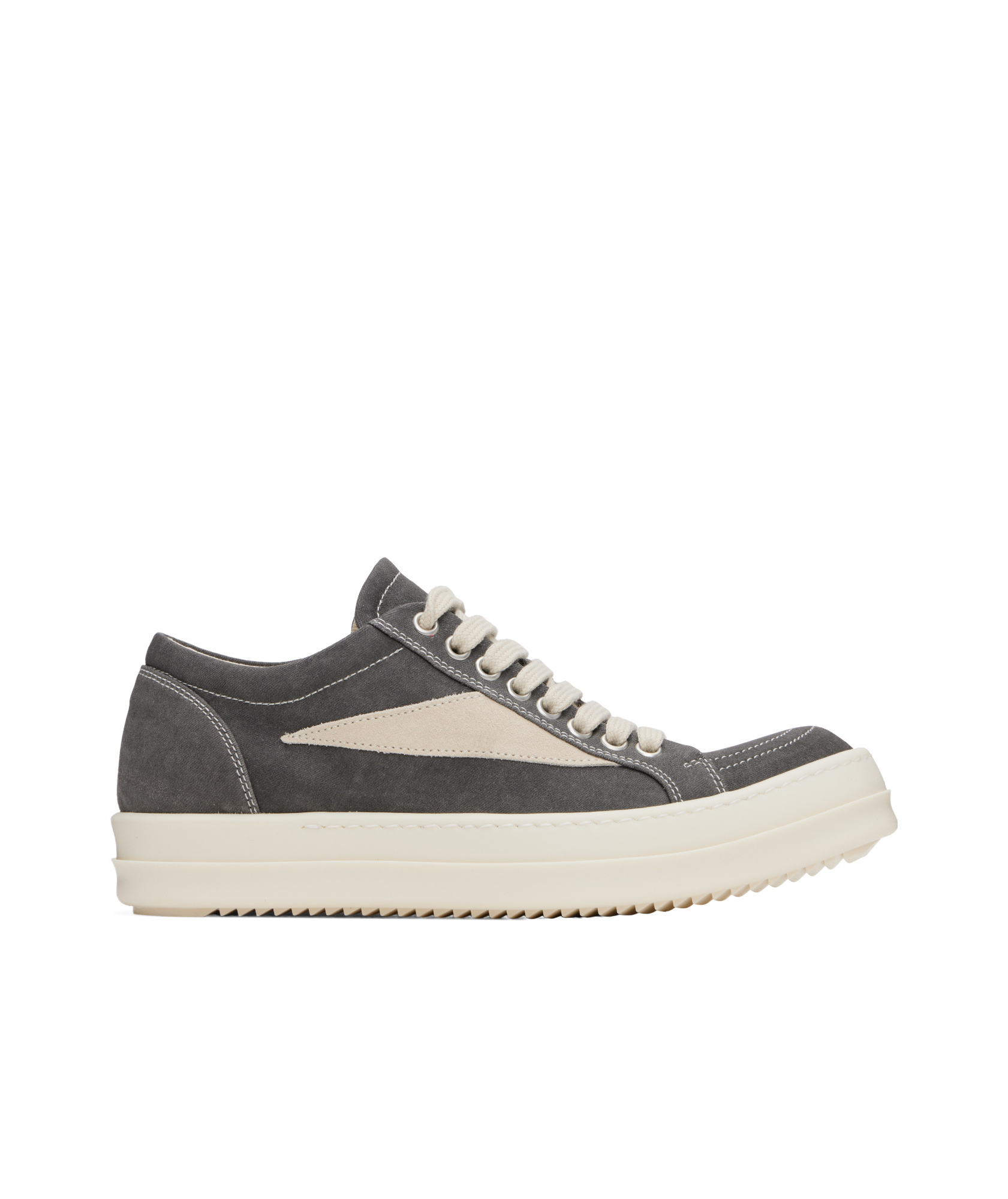Rick Owens Drkshdw Gray Hollywood Vintage Sneaks Sneakers In White