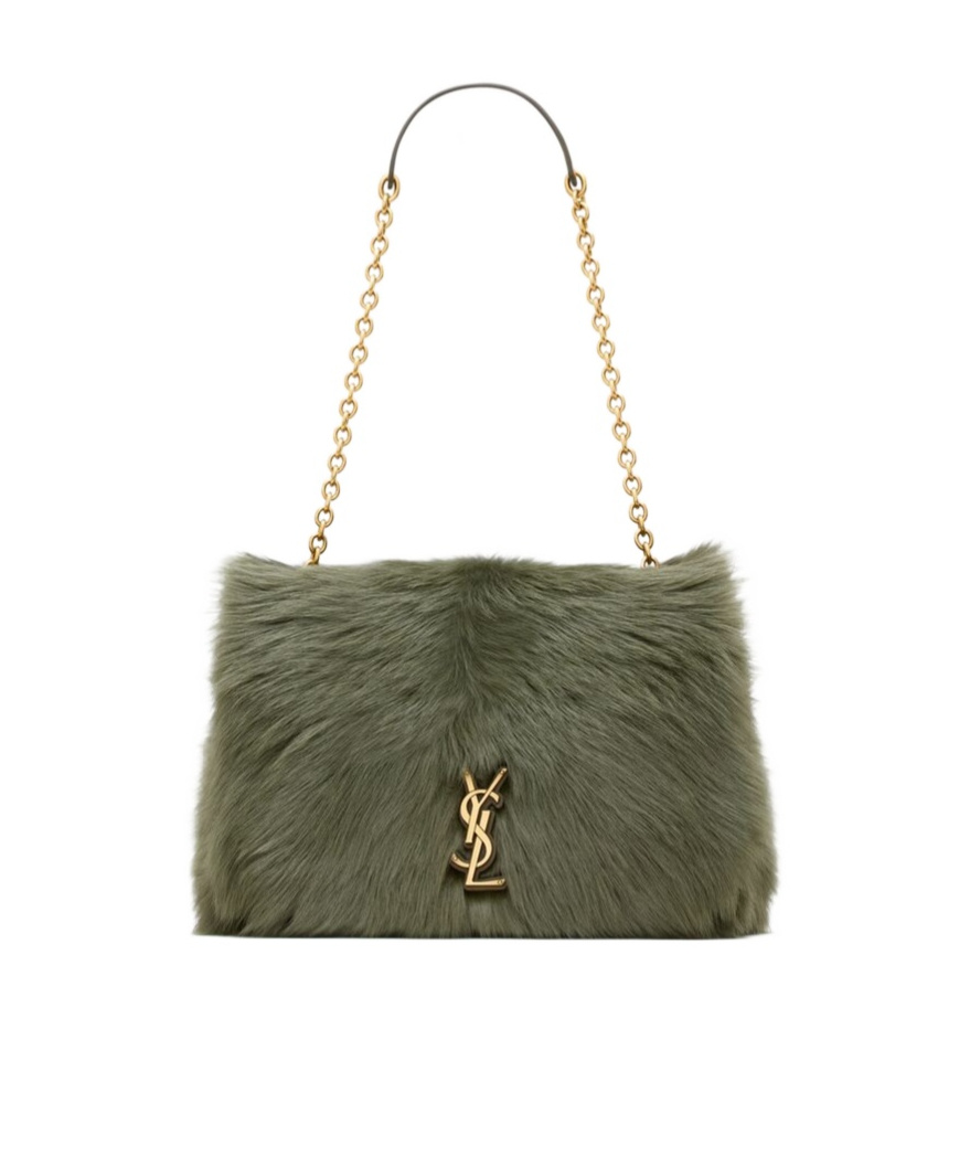 Saint Laurent Jamie 4.3 Medium In Shearling In Green