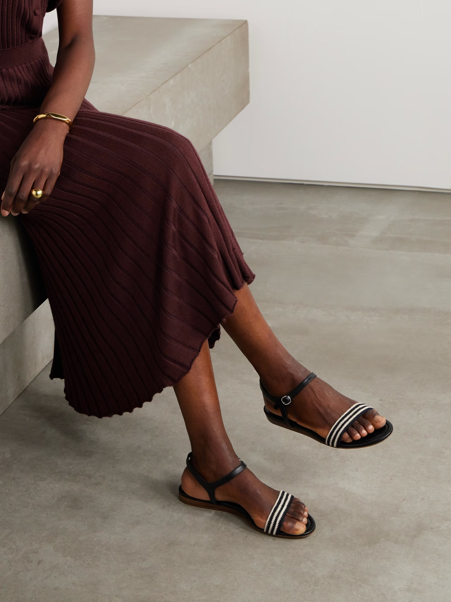 Gabriela Hearst Alexi Crocheted Sandals In Black